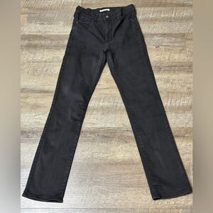 Black Straight-Leg Levi Jeans
